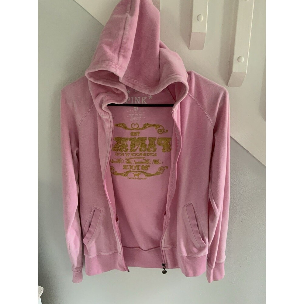 2006 Vintage Victoria Secret Pink Jacket Limited Edition 86 Rock n Roll Tour XS